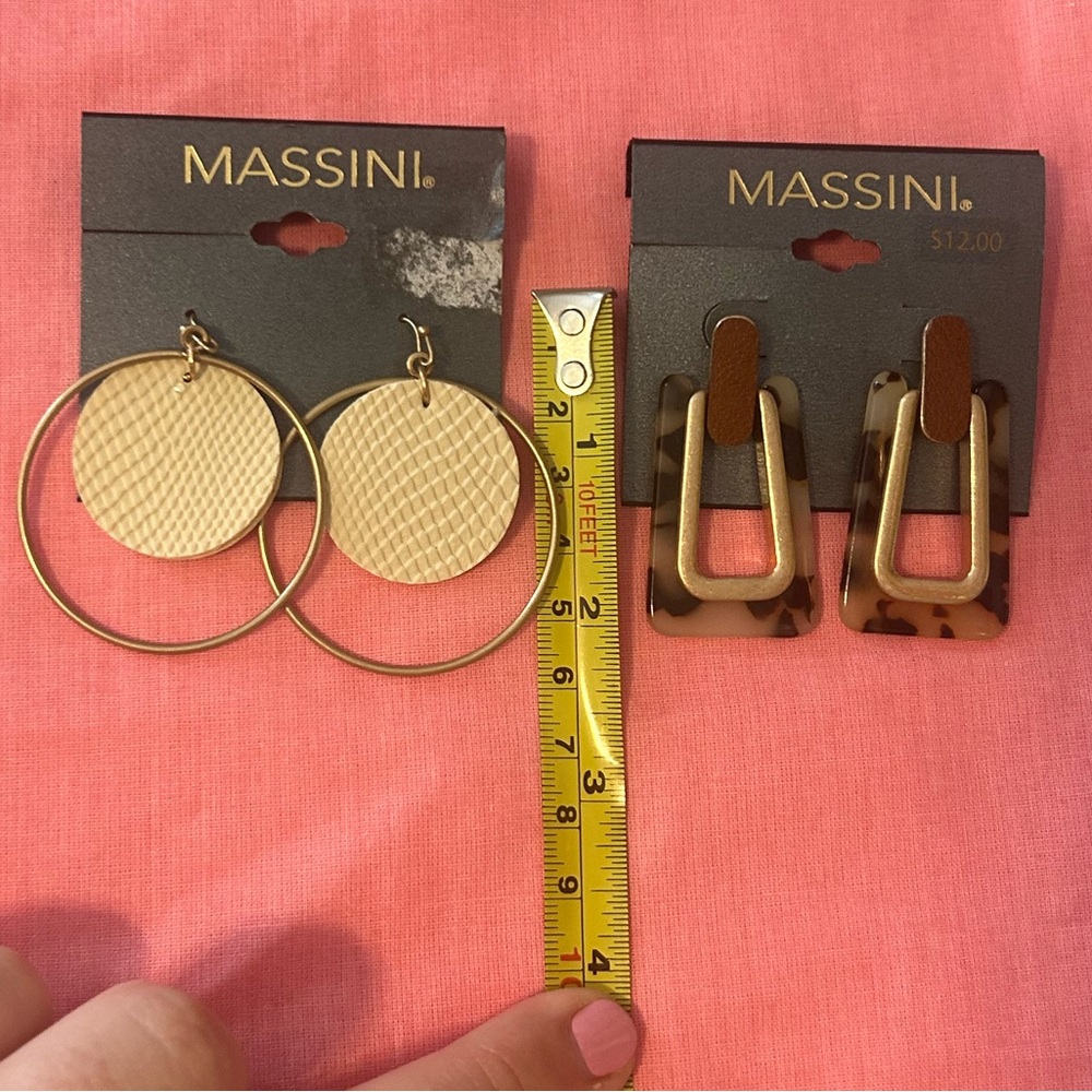 NEW 2 Pairs of Massini Earrings